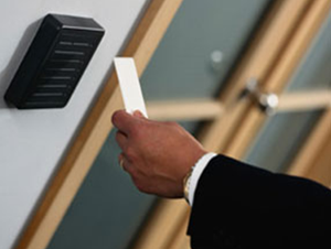 access control system edmonton - card entry on door