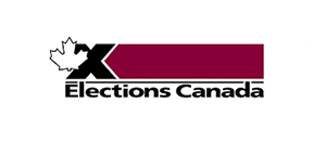 Elections Canada logo with maple leaf