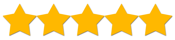 Five gold stars rating image